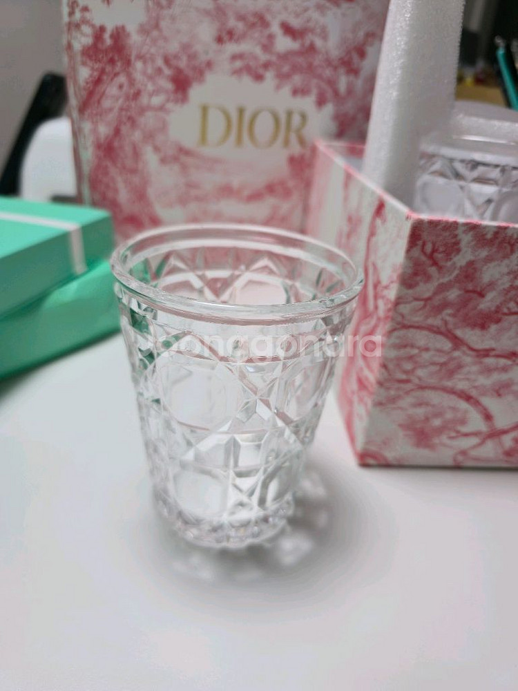 Dior 까나쥬 투명 크리스탈워터 글라스 4P--7