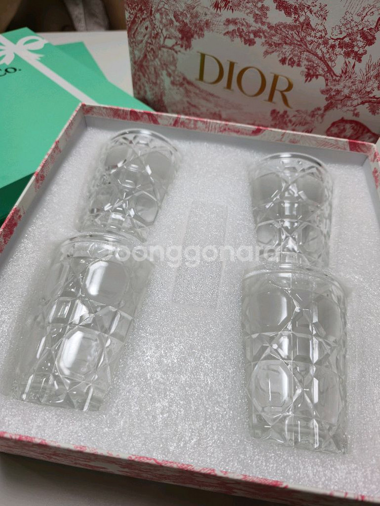 Dior 까나쥬 투명 크리스탈워터 글라스 4P--8