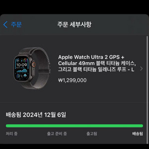 애플워치울트라2 블랙 밀레니즈 루프 L
