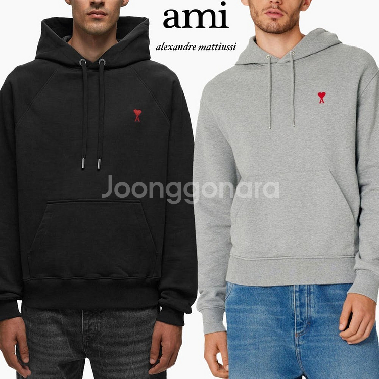 아미(Ami)남.여공용 스몰 하트로고 후드 셔츠 3종--1