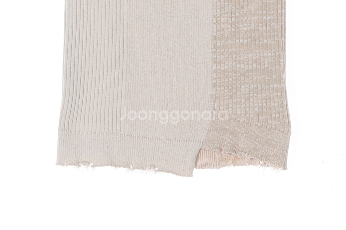 [S]마뗑킴 베이지 빈티지 데미지 니트 조끼 베스트--3