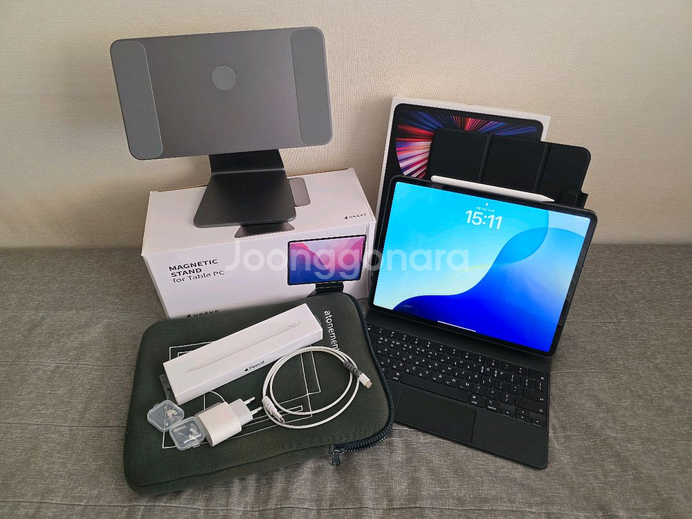 아이패드 프로 12.9 M1 셀룰러 256GB+악세서리--0