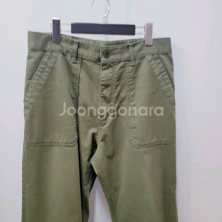 L) 유니폼브릿지 카키 데님바지--1