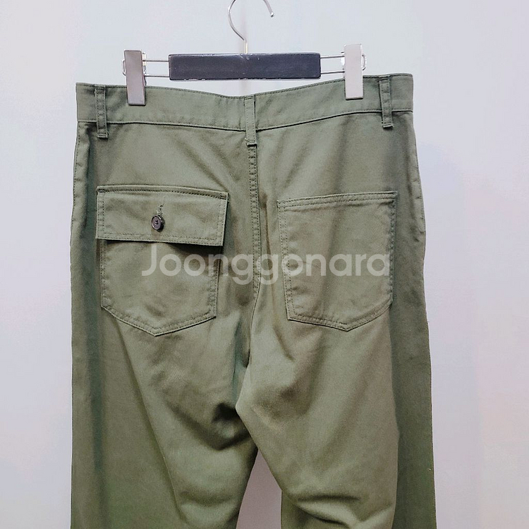 L) 유니폼브릿지 카키 데님바지--5