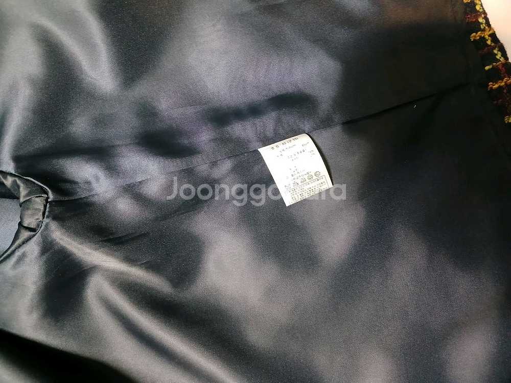 (새상품,55)칼 라거펠트 A라인 체크자켓--6
