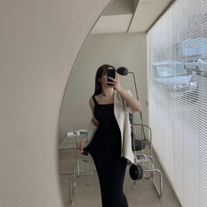새상품:) 플랫퍼 셔링 나시 원피스