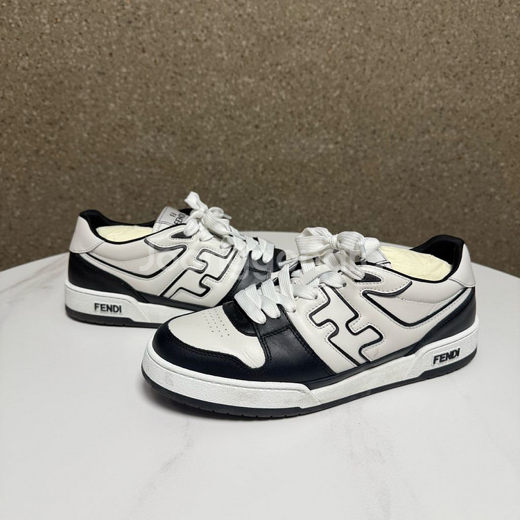 [10사이즈]펜디 FF 로고 레더 매치 스니커즈--1