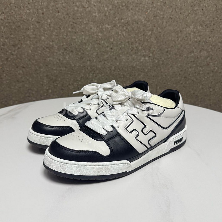 [10사이즈]펜디 FF 로고 레더 매치 스니커즈--0