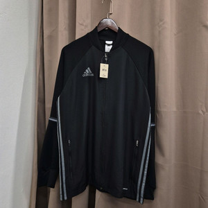아디다스 블랙 삼선 트레이닝 자켓 2XL