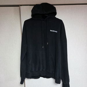 발렌시아가[Balenciaga] 면소재 블랙 후드티XL