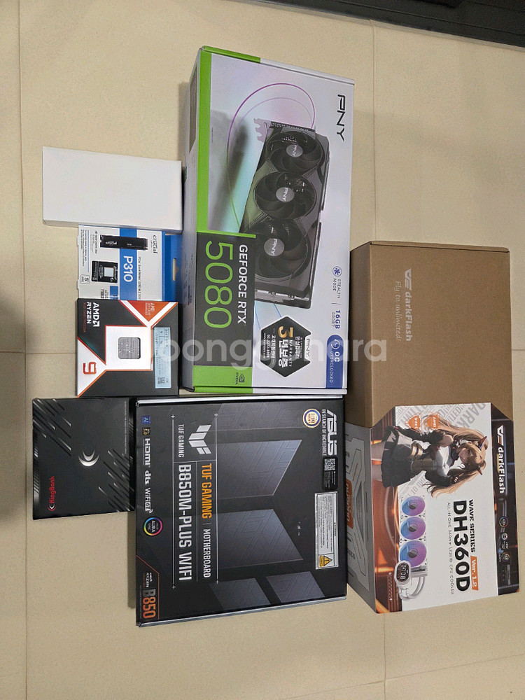 9950x3d, b850m wifi,48gb, 5080--4