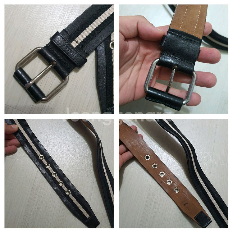 정품 발리 삼선 벨트 90/36--6