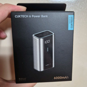 쿡테크 보조배터리 6000mAh 55w 미개봉