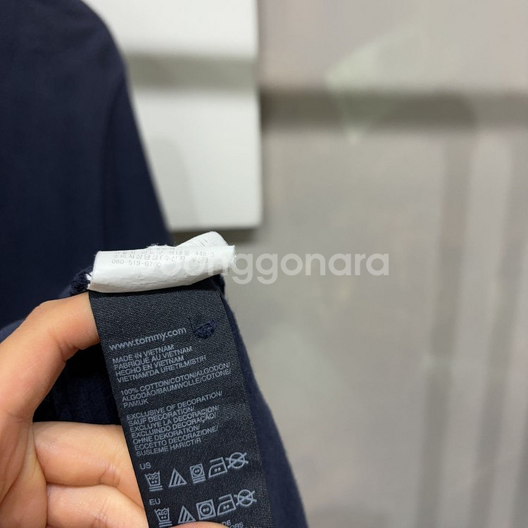 (100) 타미힐피거 캐주얼 슬림핏 자수 반팔 카라티--3