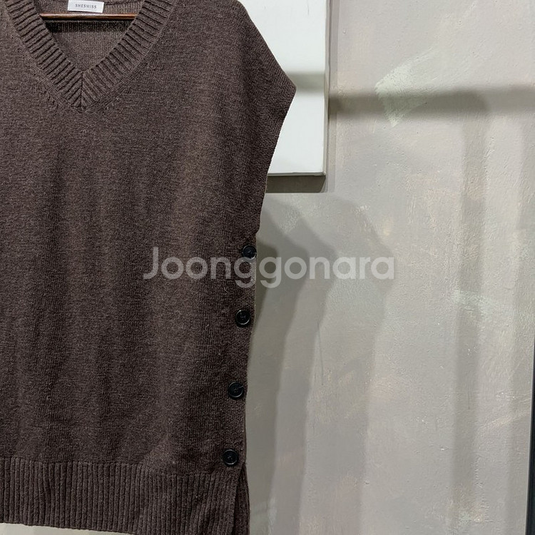 (66) 쉬스미스 여성 캐주얼 버튼 니트 조끼 베스트--2