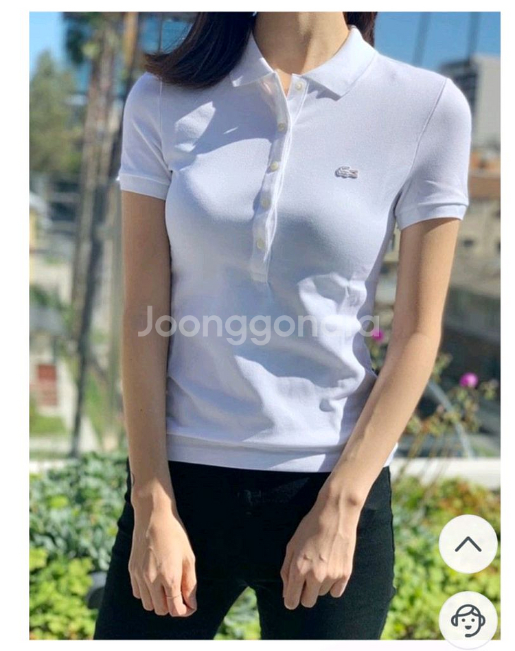 라코스테 슬림핏 반팔 카라티--7