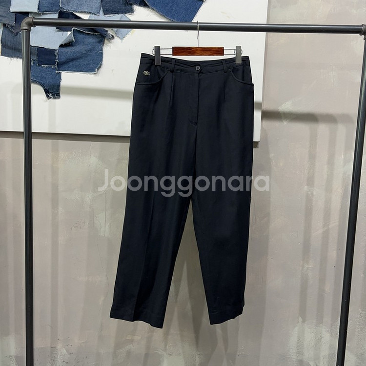 (29인치) 라코스테 서광 올드스쿨 핀턱 슬랙스 바지--0