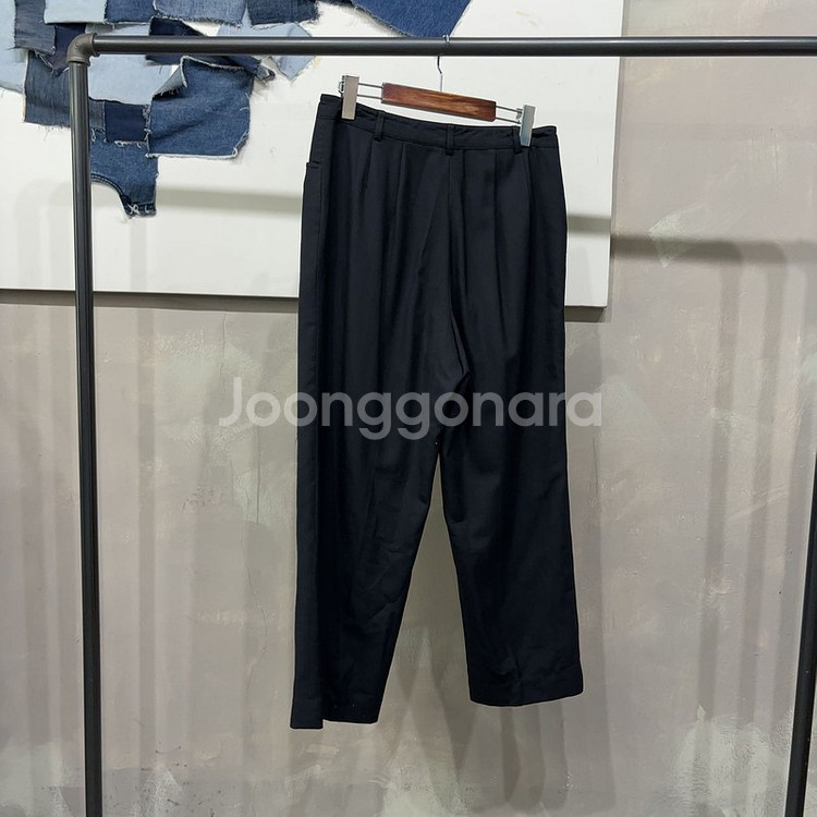 (29인치) 라코스테 서광 올드스쿨 핀턱 슬랙스 바지--2