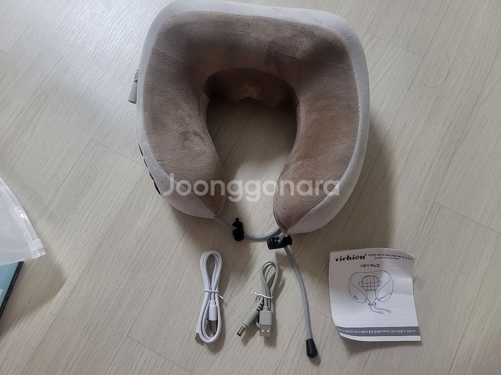 비치온 온열 무선 목 어깨 안마기 새상품--1