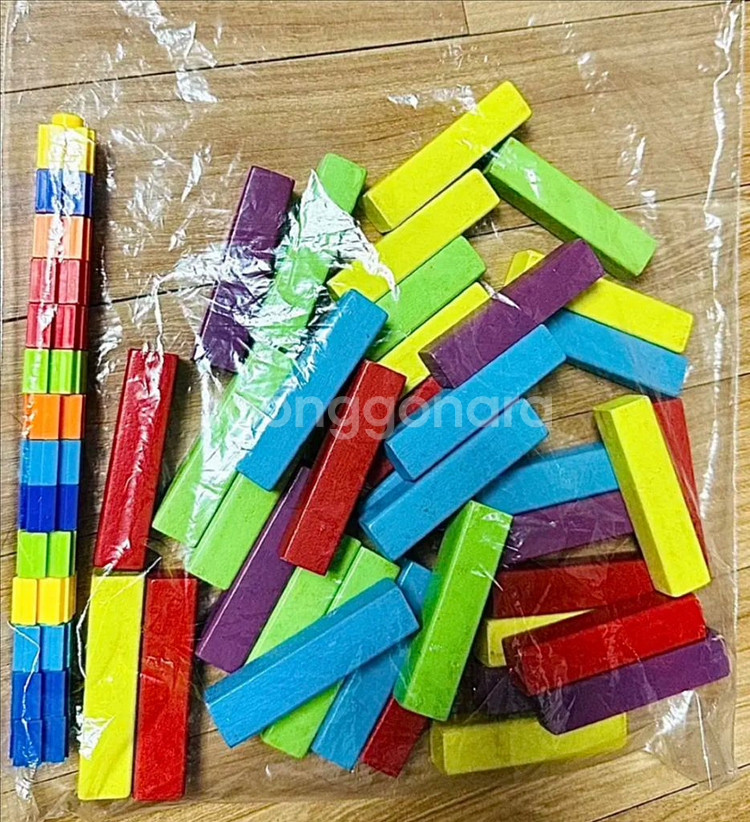 컬러 나무 블록 장난감--0