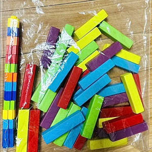 컬러 나무 블록 장난감