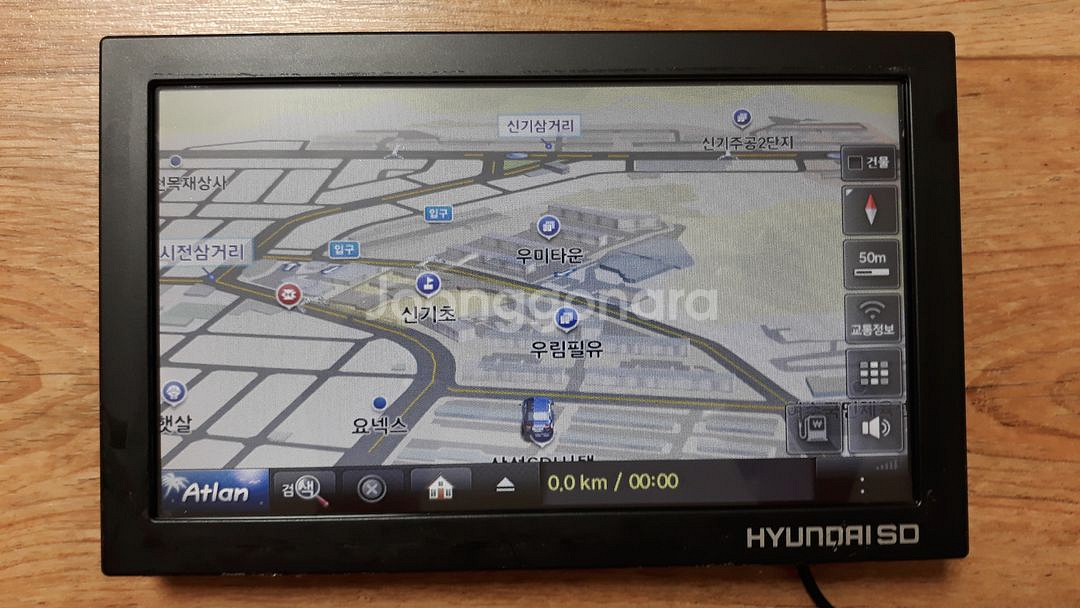 현대SD HS-881 3D 8인치 아틀란맵 네비게이션--1