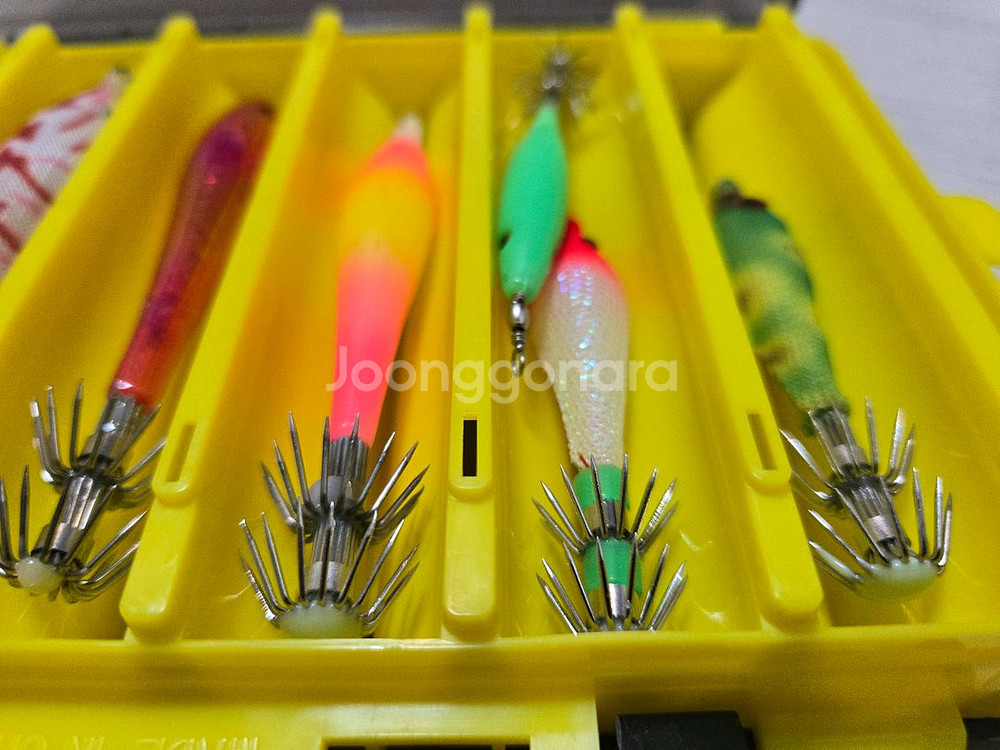미사용 주꾸미 에기 세트(LED 3+야광 3+수평 1)--4