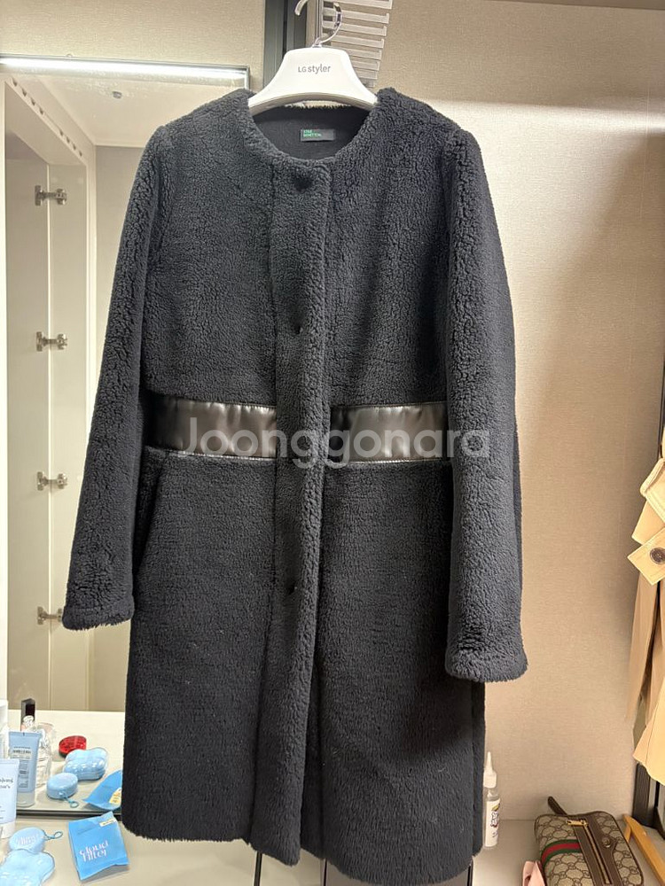 베네통 양모 롱코트--0