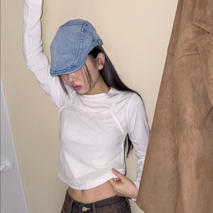[새 상품] 리코랄 뷔스티에 긴팔티 #화이트