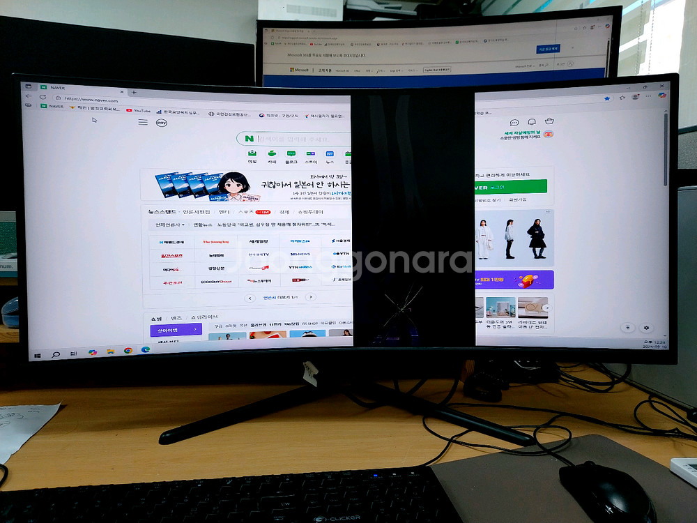 한성 커브드 울트라와이드 모니터 TFG34Q10W--0