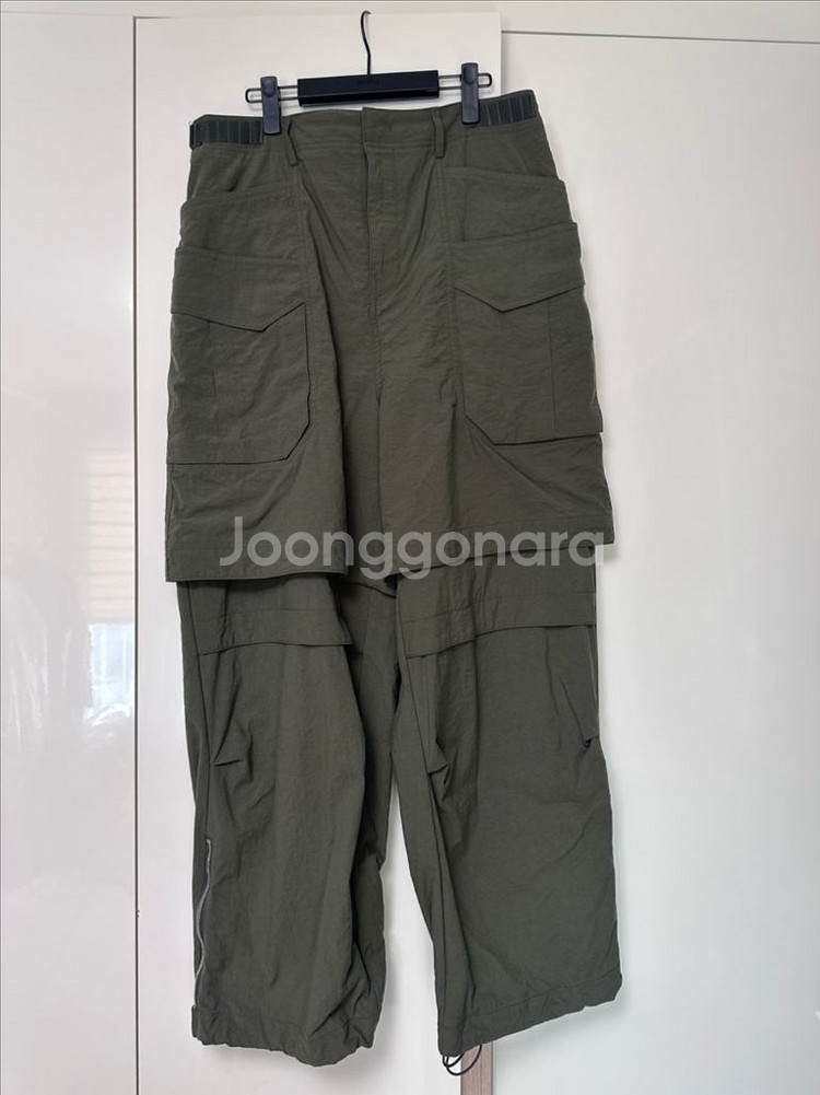 (46)준지 나일론 디태처블 카고 팬츠(카키)--0