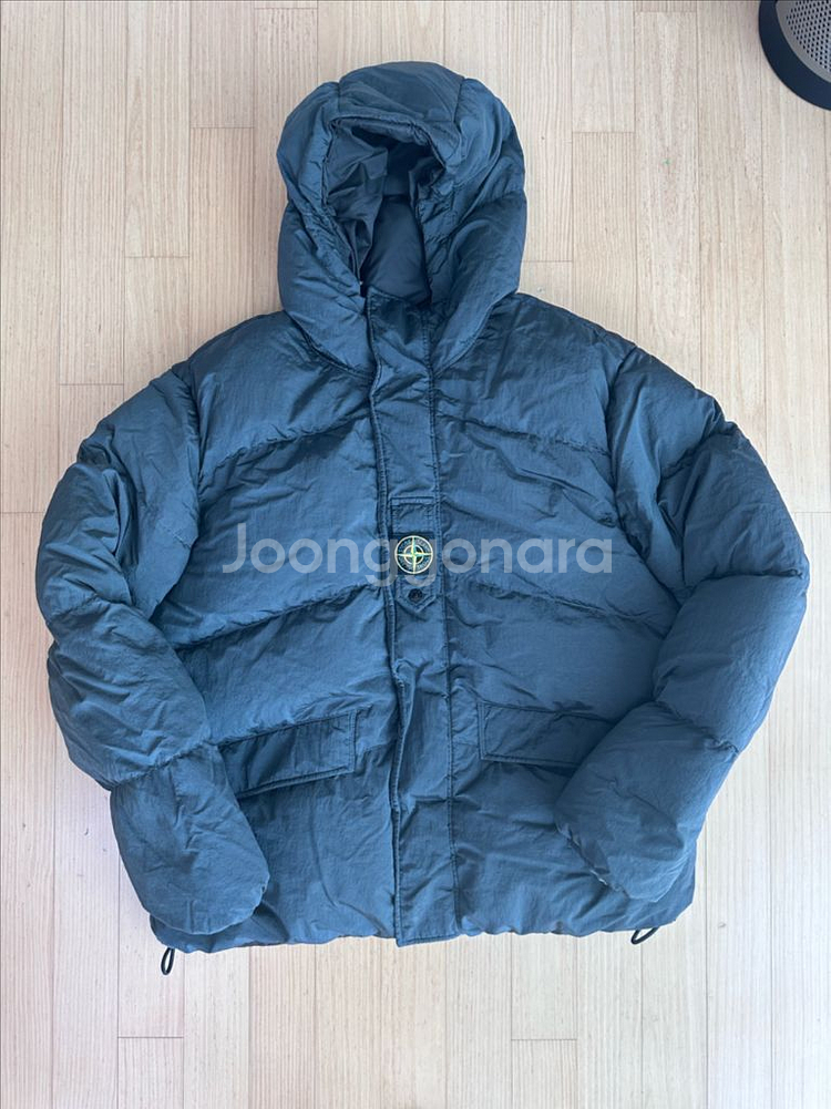 (XL)스톤아일랜드 리버시블 나일론메탈 패딩(리드그레이--0
