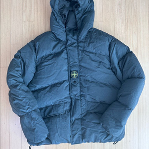(XL)스톤아일랜드 리버시블 나일론메탈 패딩(리드그레이