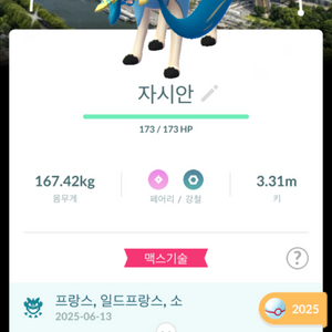 포켓몬고 자시안 자마젠타 파리 배경 이로치 팝니다