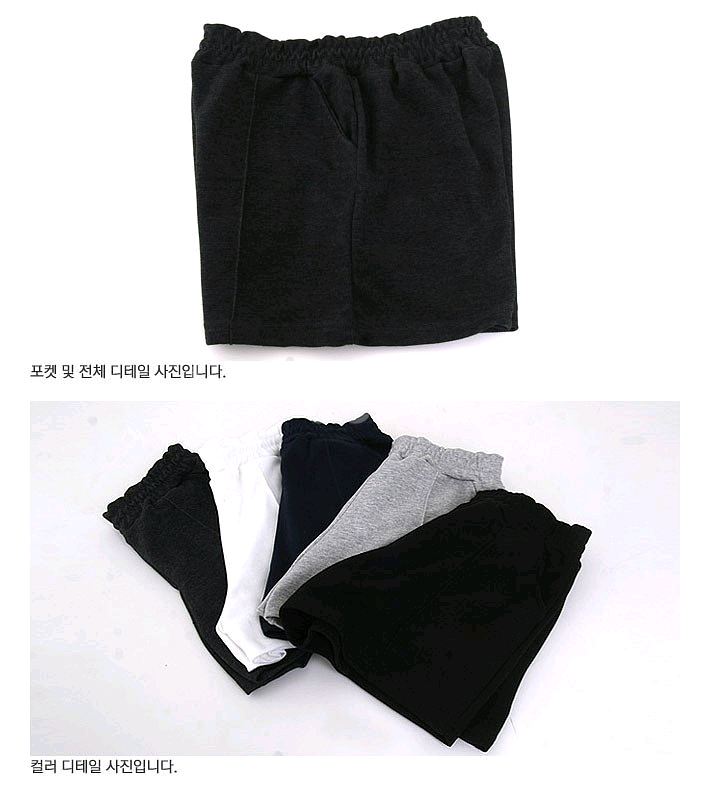 핀턱 3부 트레이닝반바지--7