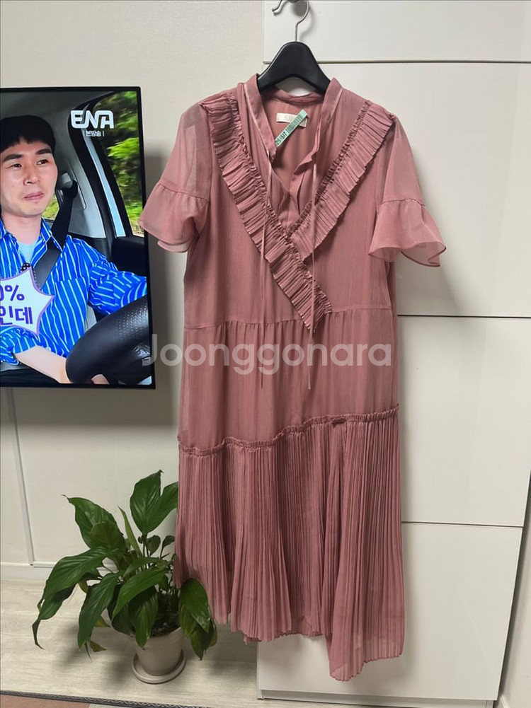 SJSJ 완판 원피스 쉬폰 플리츠 원피스--0