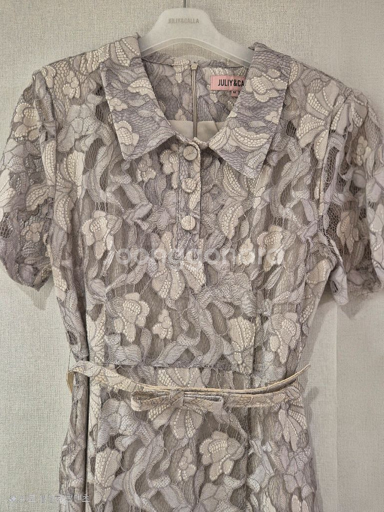 JULIY&CALLA 레이스 원피스 그레이--3