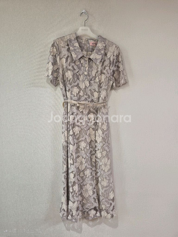 JULIY&CALLA 레이스 원피스 그레이--5