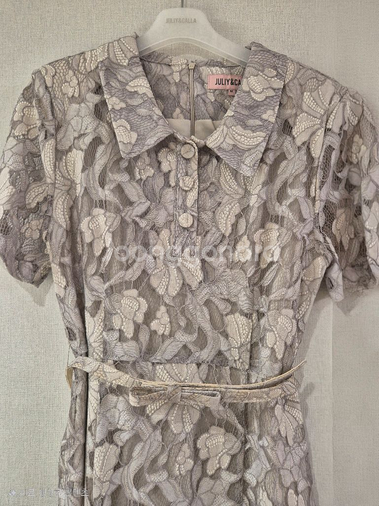 JULIY&CALLA 레이스 원피스 그레이--11