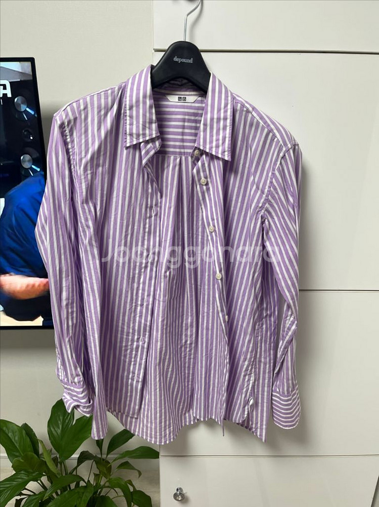 유니클로 스트라이프 셔츠 S--0