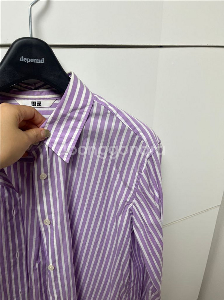 유니클로 스트라이프 셔츠 S--2