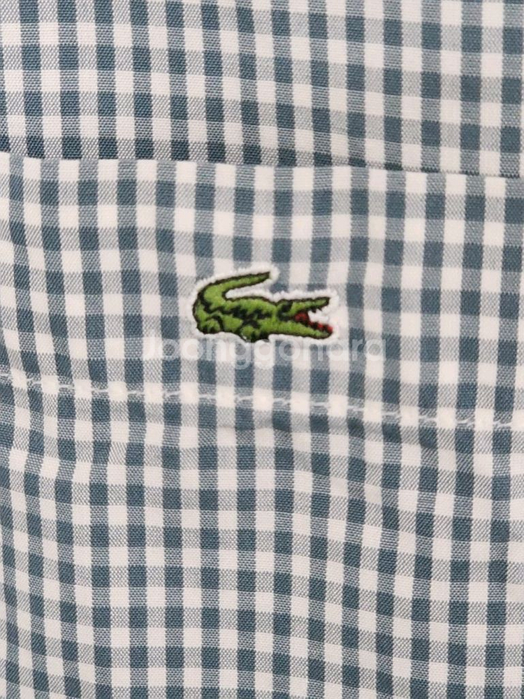 (3XL) 라코스테 체크남방 빅사이즈 셔츠 로고 포켓--3