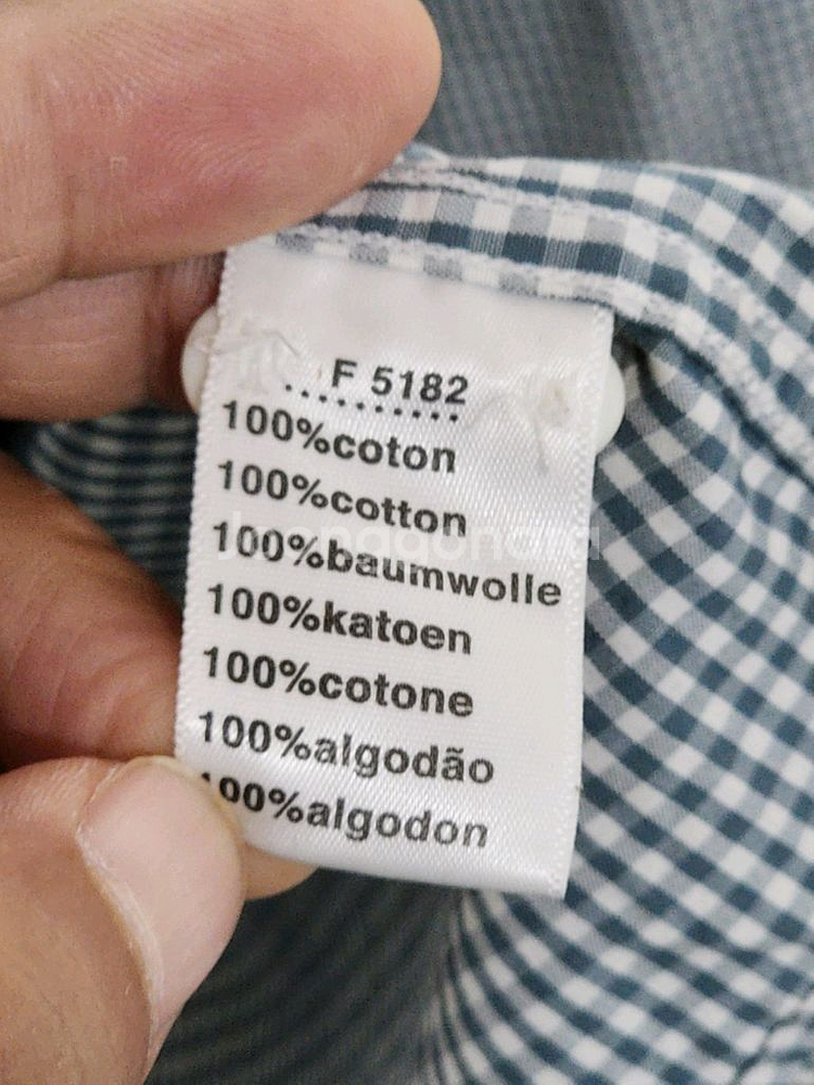 (3XL) 라코스테 체크남방 빅사이즈 셔츠 로고 포켓--5