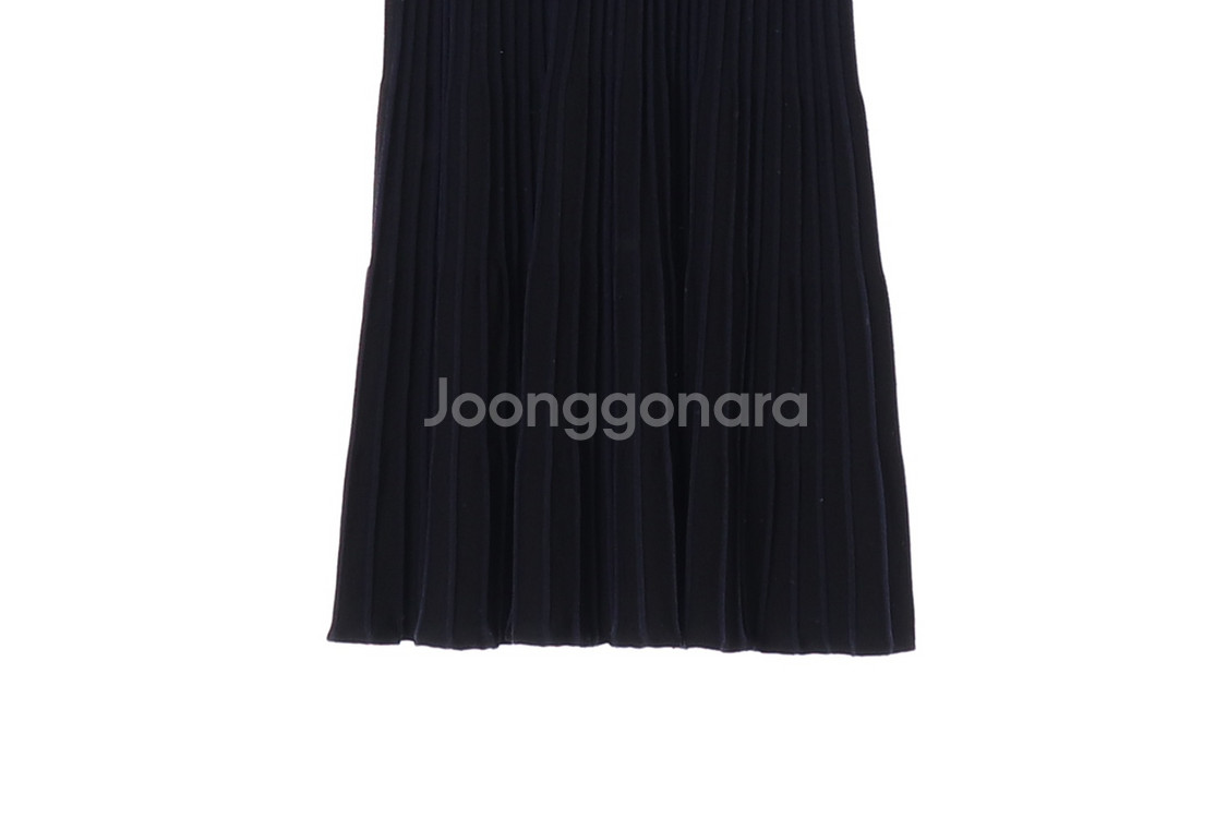 [S]시슬리 트위드 반팔 니트 플리츠 원피스--3