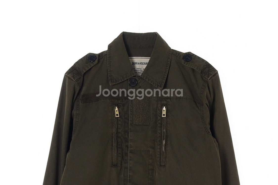[XS]쟈딕앤볼테르 카키 야상 사파리 헌팅 재킷 워크자--1