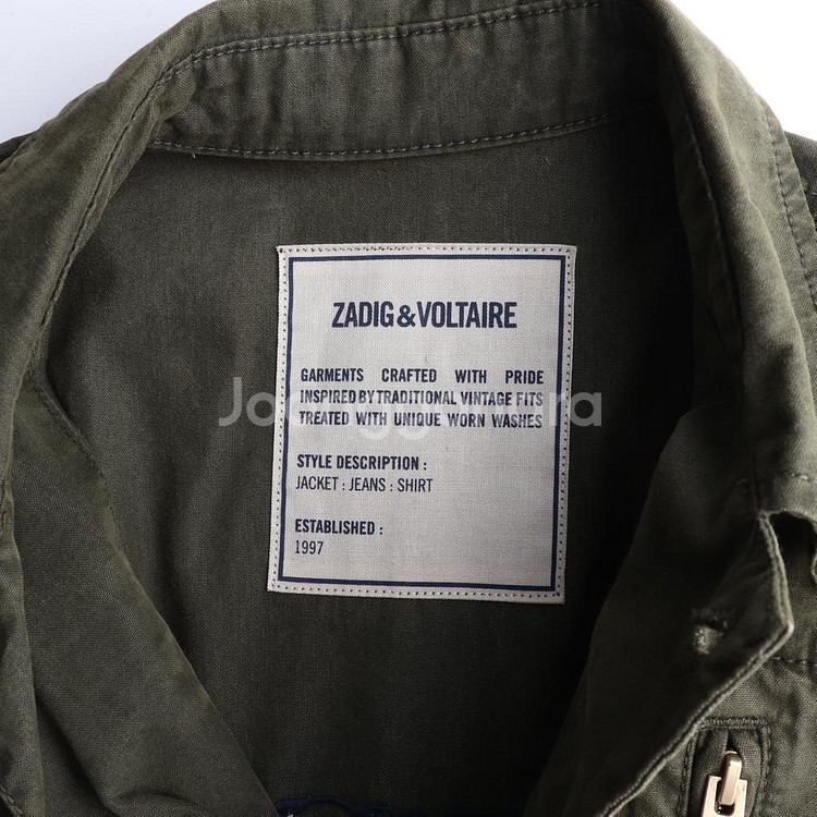 [XS]쟈딕앤볼테르 카키 야상 사파리 헌팅 재킷 워크자--5