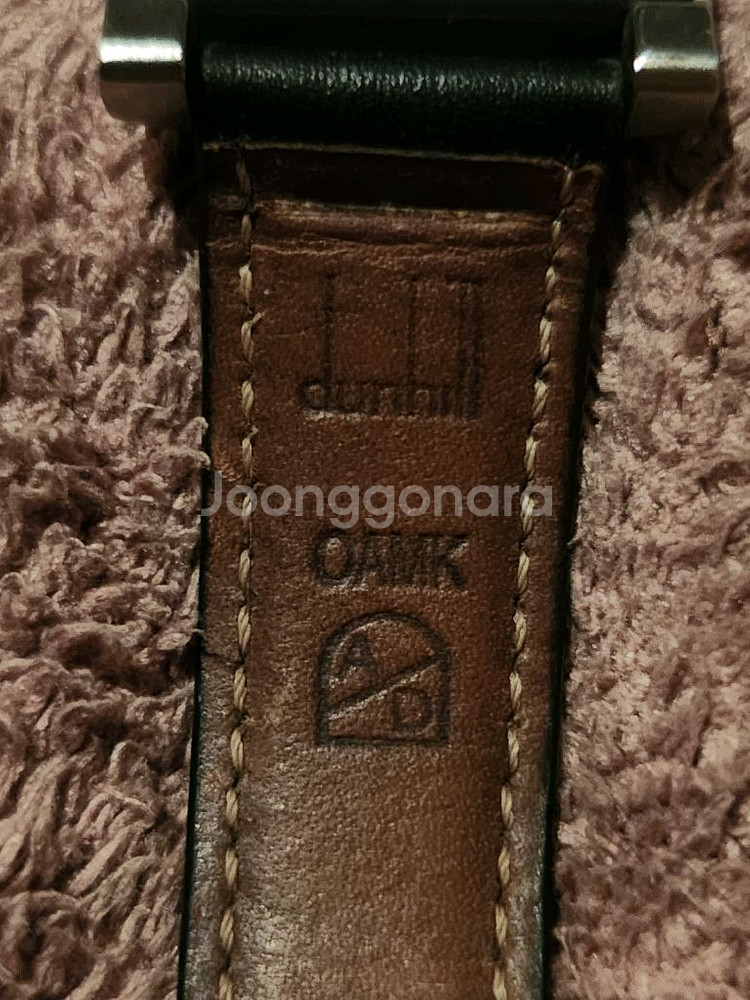 던힐쿼츠 앞면 사파이어 블랙사각 엔틱 남성--6