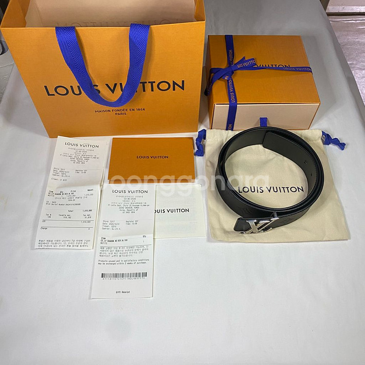 루이비통 LV 쉐도우 40MM 리버서블 모노그램 벨트--8