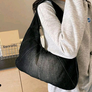 데님 호보백 숄더백