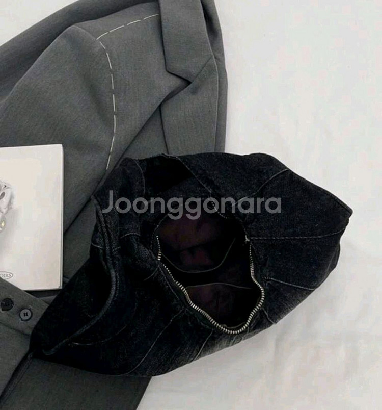 데님 호보백 숄더백--5